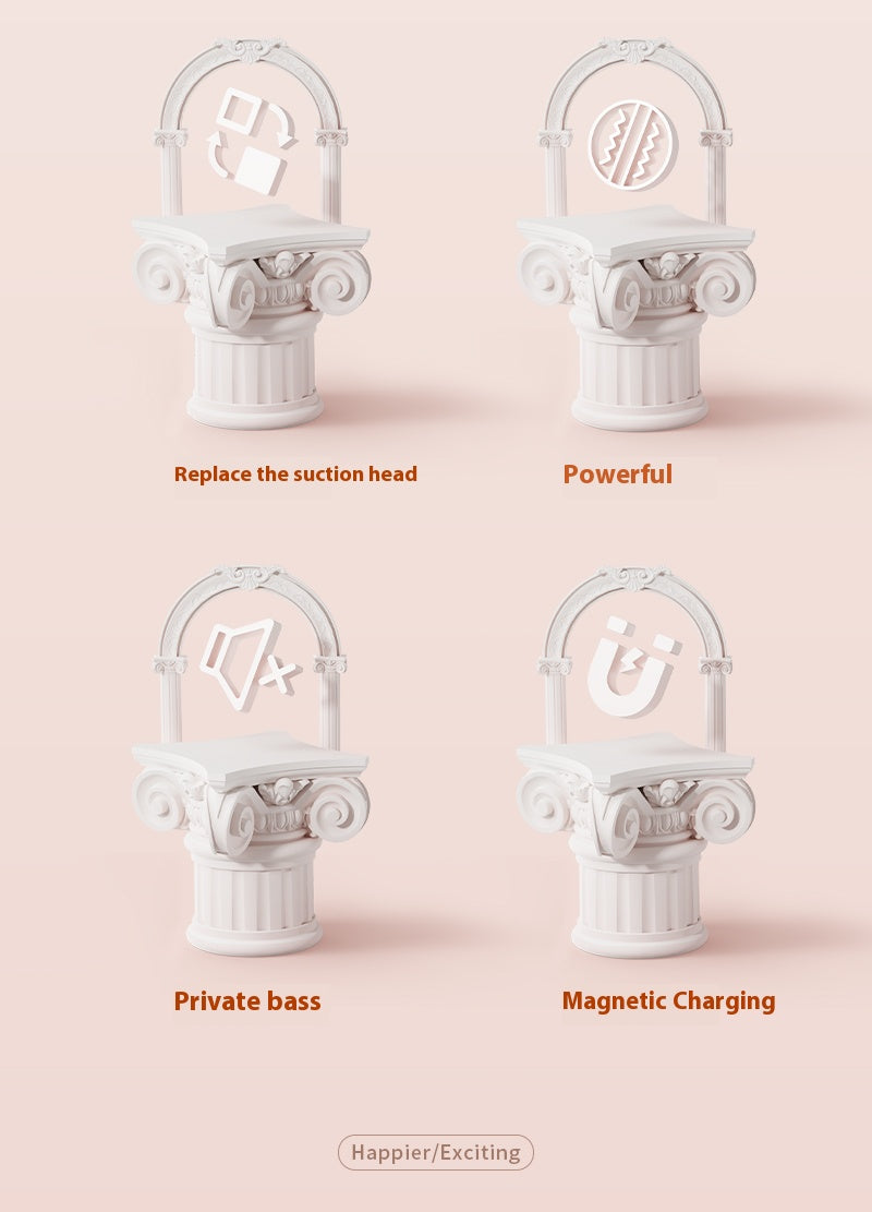 【Pink PoP】Suck the vibration stick, suck at point c, the suction head is replaceable, soft and skin-like