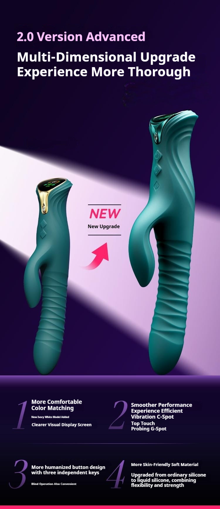 Snake Female Double-Headed Telescopic Vibrator