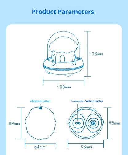 Cloud Shape Atmosphere Light Sucking Vibrator