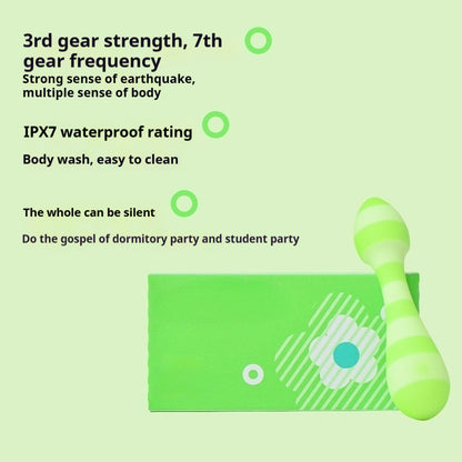 【Pink PoP】Vibrators,3 Speeds & 7 Vibrating,360° Rotation, Fit Inside The Body, IPX7 Water Resistance Rating, Silent, Soft Silicone, Striped Pattern