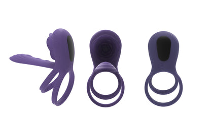 Rose Shape Couple Sharing a Vibrating Ring