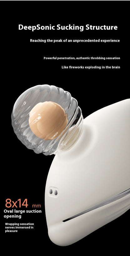 【Pink PoP】Little White Snail Female Sucking Vibration Massager