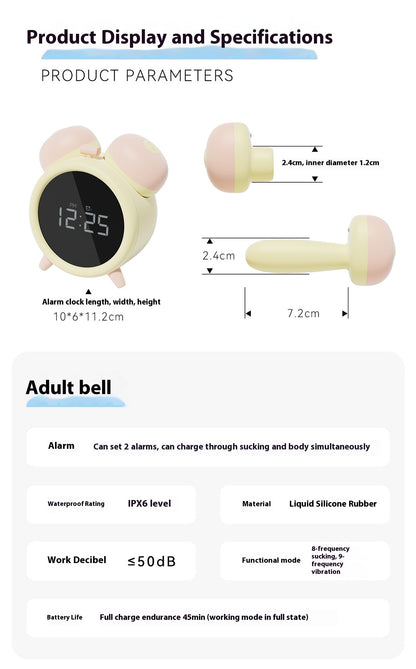 Alarm Clock-Shaped Internal Sucking Vibrator