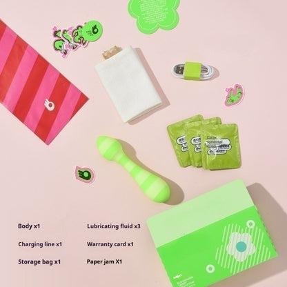 【Pink PoP】Vibrators,3 Speeds & 7 Vibrating,360° Rotation, Fit Inside The Body, IPX7 Water Resistance Rating, Silent, Soft Silicone, Striped Pattern