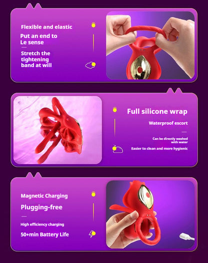【Pink PoP】Vibrators for Women Men Sexual Pleasure Wearable Panty Vibrator,Lip Shaped Imitation,with 9 Vibration Modes,Vibrating  Clitoral Stimulator,Female Sex Toy,Couple Sex Toy with Remote Control
