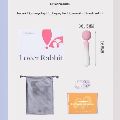 【Pink PoP】Women's vibration, compact and portable, cute and girlish, 360-degree rotatable, enlarged stick head