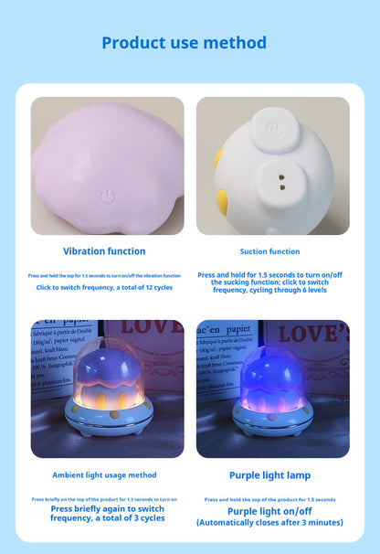 Cloud Shape Atmosphere Light Sucking Vibrator