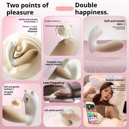 【Pink PoPo】Women Sexy Toys Yuanqi Cat Sucking Wearing Vibrating Stick