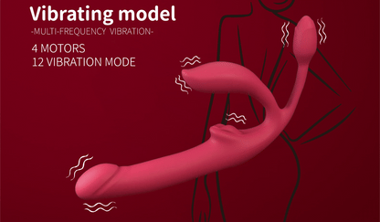 Lesbian Wireless Remote Control Telescopic Vibrator