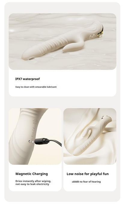 Snake Female Double-Headed Telescopic Vibrator