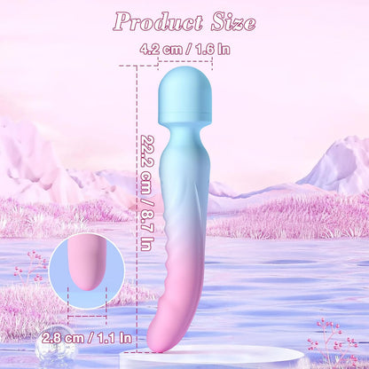 【Pink PoP】Vibrators Sex Toys,Clitoral Stimulator Dildo with 7 Vibrating Modes, Waterproof Heating Wand Massager, for Female and Couples