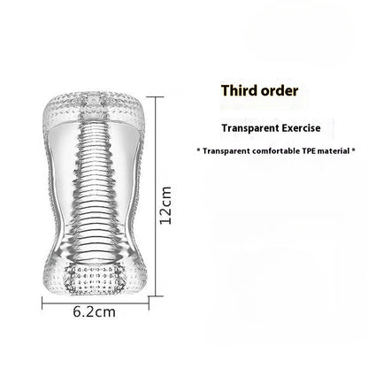 【Pink PoP】Male Masturbator Sex Toys,TPE Male Masturbation Sleeve, 3D Realistic Texture Spiral Tunnel Stroker,Penis Training