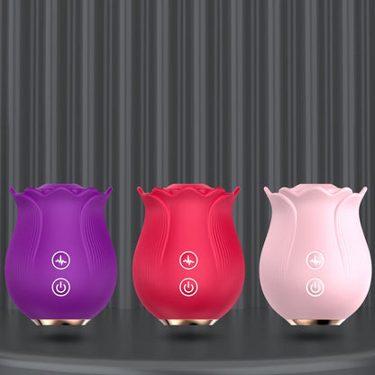 【Pink PoP】Vibrator G Spot Adult Toys For Women Egg Vibrators shape of a rose
