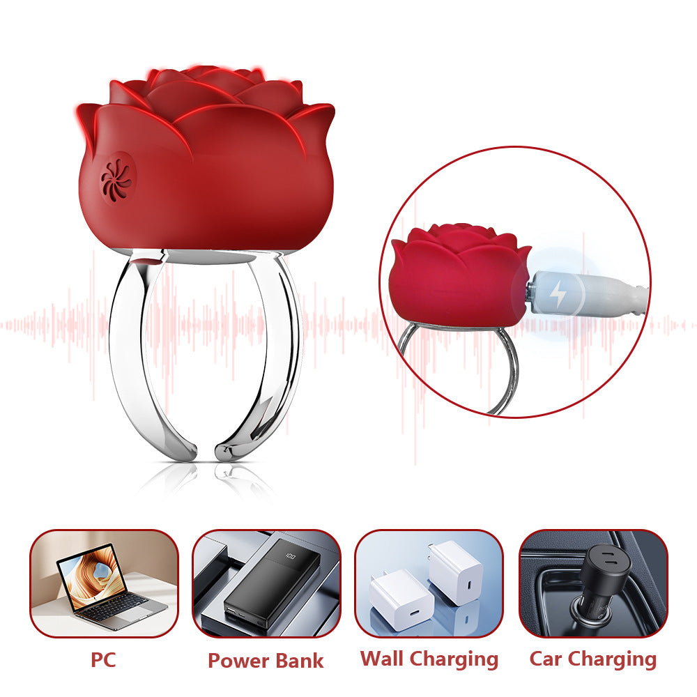 Rose Ring Vibrator Egg