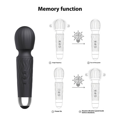 Janet Black Dual-Use Silicone Massage Vibrator