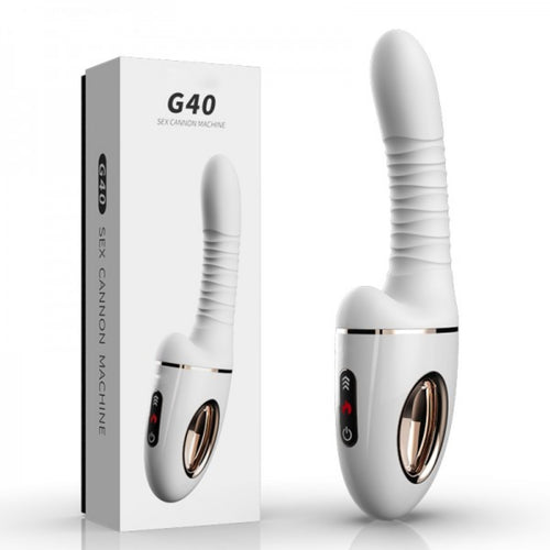 【Pink PoP】Women's telescopic cannon machine, intelligent heating dual strong vibration, telescopic vibration can be carried out simultaneously, soft silicone, 40° temperature rise USB magnetic charging