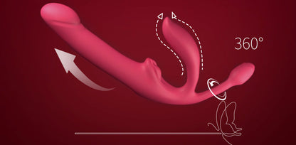 Lesbian Wireless Remote Control Telescopic Vibrator