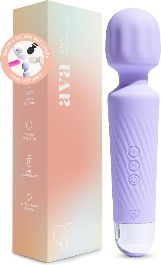 Ava Vibrator Sex Toy – 4-Hour Battery Life | Waterproof Body-Safe Silicone | Clitoral Vibrator Couple Sex Toy with Multiple Patterns and Speeds – Female Clitoral Stimulator Vibrator – A Discreet Gift