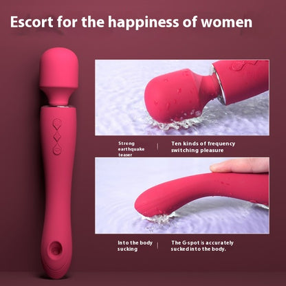 【Pink PoP】AV stick sucking vibrating stick dual-purpose in one can be heated and the silk slides into the body