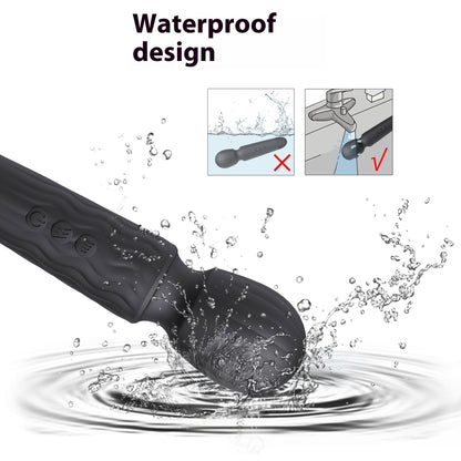 Janet Black Dual-Use Silicone Massage Vibrator
