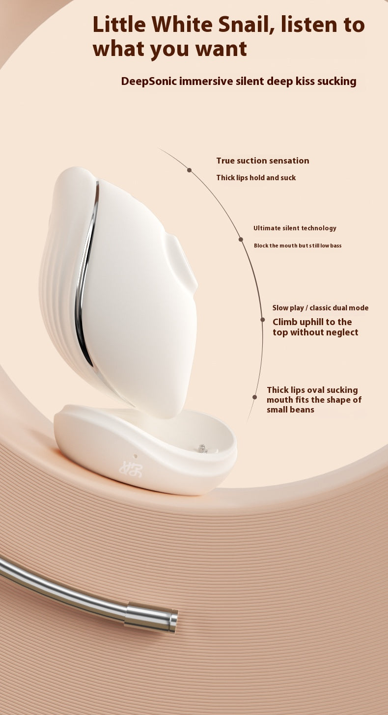 【Pink PoP】Little White Snail Female Sucking Vibration Massager
