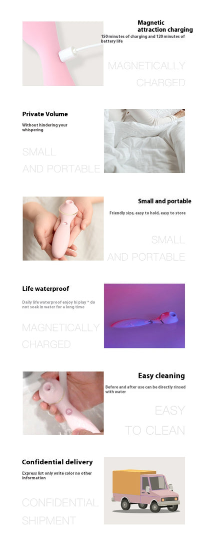 【Pink PoP】Polly PLUS Sucking vibration, c point sucking, continuous heating, 10 vibration levels, small and cute